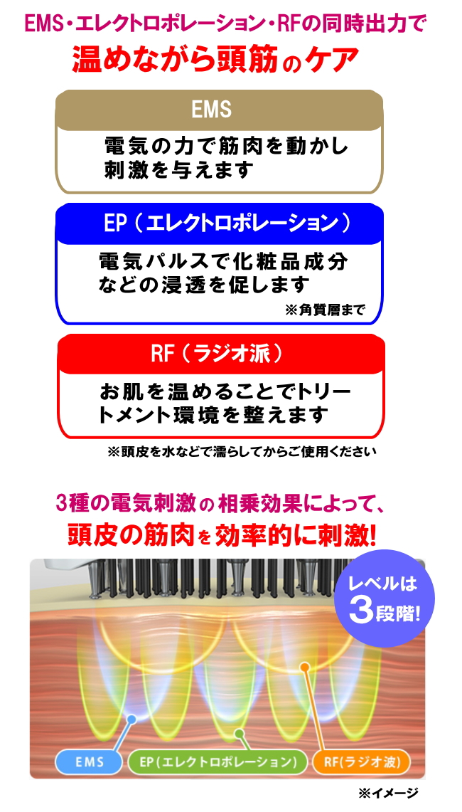 アデランス 電気リフトブラシ DoRAISE ドゥライズ EMS美顔器 5つの美容