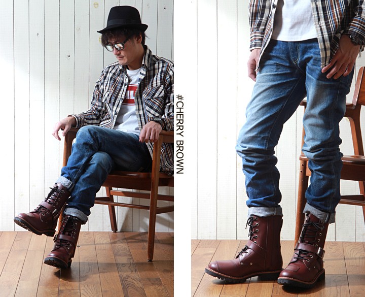 AVIREX（アヴィレックス） ブーツ YAMATO 本革バイカーズブーツ AV2100