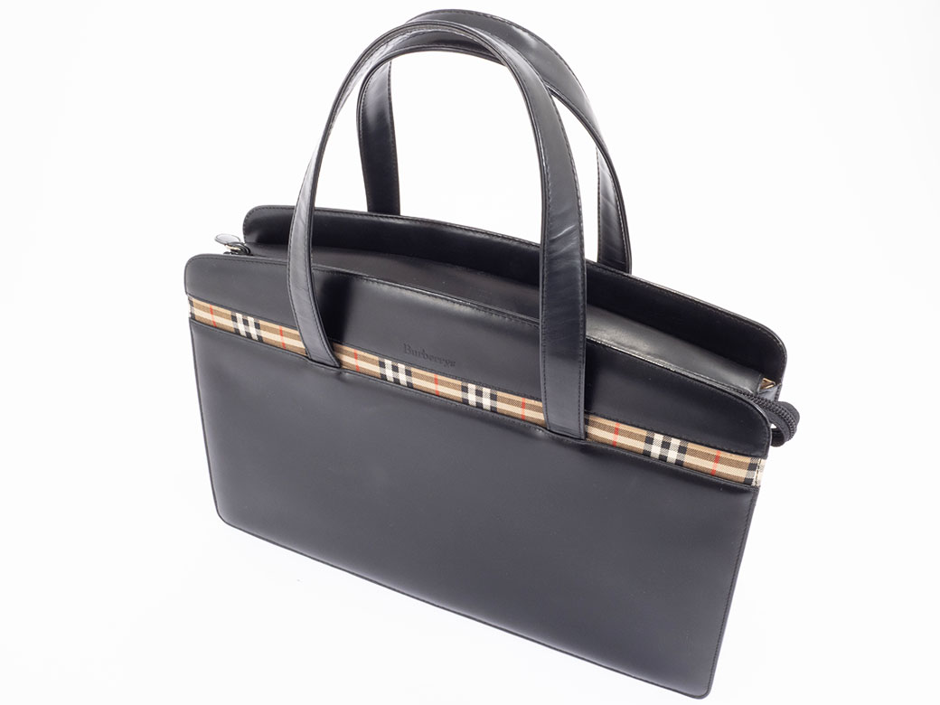 BURBERRY（バーバリー） ハンドバッグ ビジネスバッグ レザー ブラック