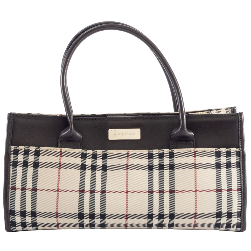 BURBERRY（バーバリー） ノバチェック ハンドバッグ キャンバスxレザー