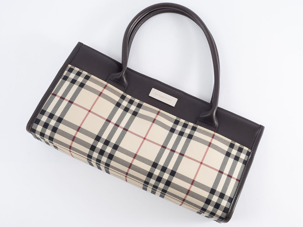 BURBERRY（バーバリー） ノバチェック ハンドバッグ キャンバスxレザー