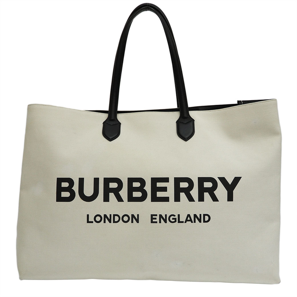 BURBERRY（バーバリー） ロゴ キャンバストートバッグ ラージ