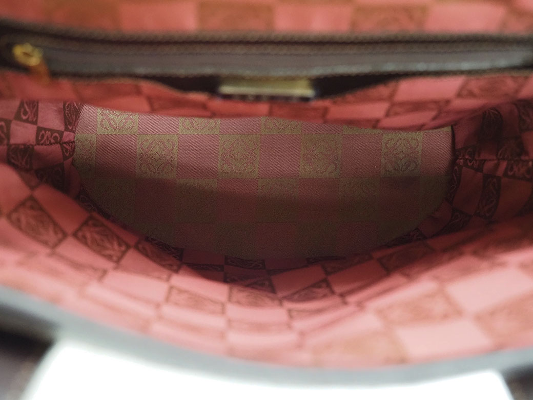 LOEWE（ロエベ） トートバッグ 編み込み かごバッグ バケツ ブラウン