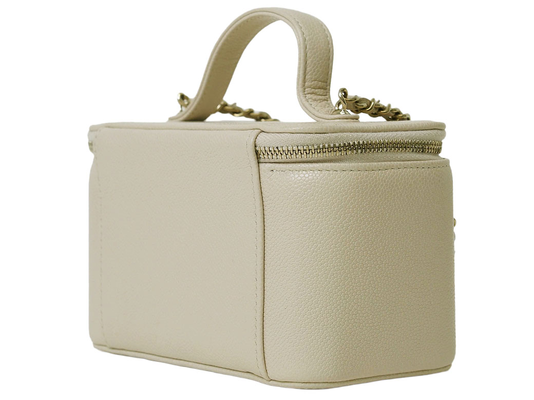 CHANEL（シャネル） バニティ 2WAYチェーンショルダー バッグ ベージュ