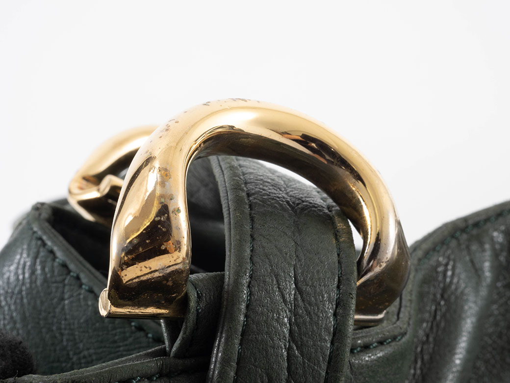 LOEWE（ロエベ） アナグラム ショルダーバッグ ラムレザー グリーン