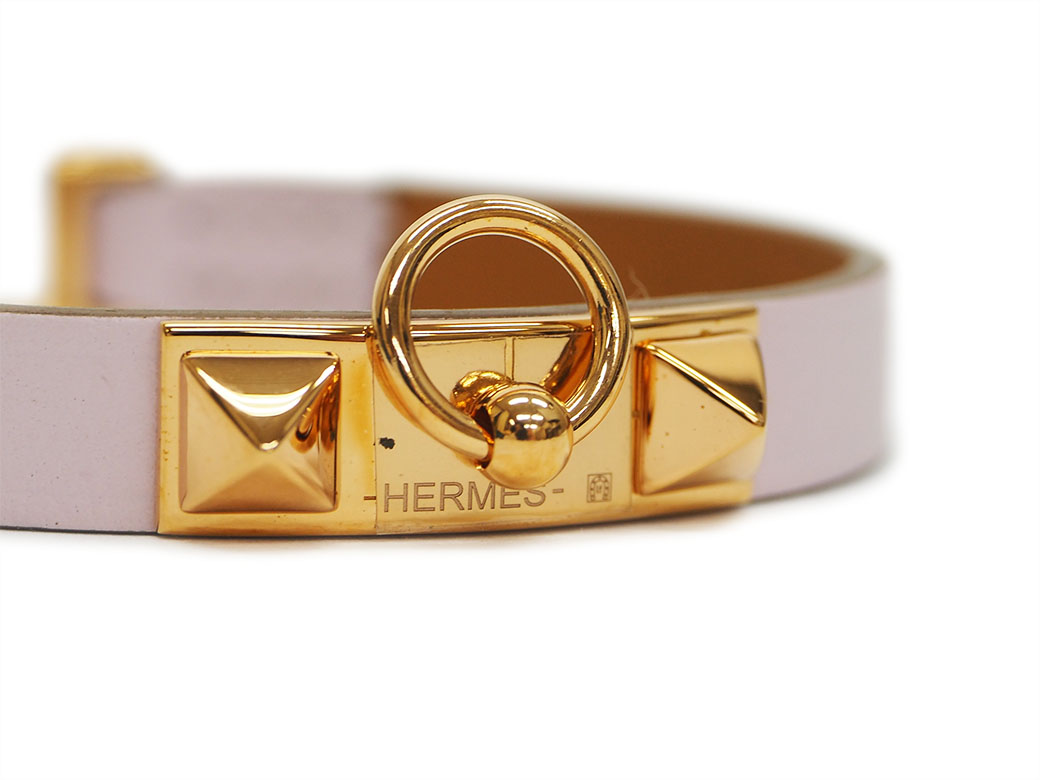 HERMES（エルメス） リヴァルミニ レザーブレスレット モーヴペール