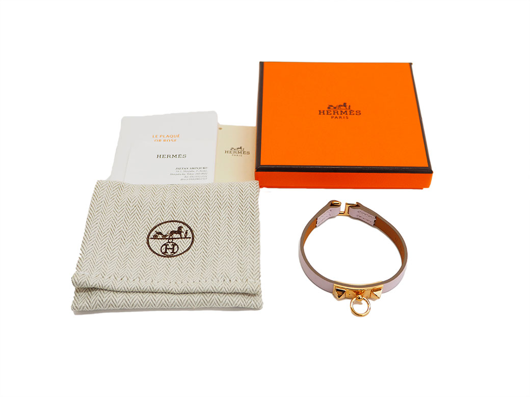 HERMES（エルメス） リヴァルミニ レザーブレスレット モーヴペール