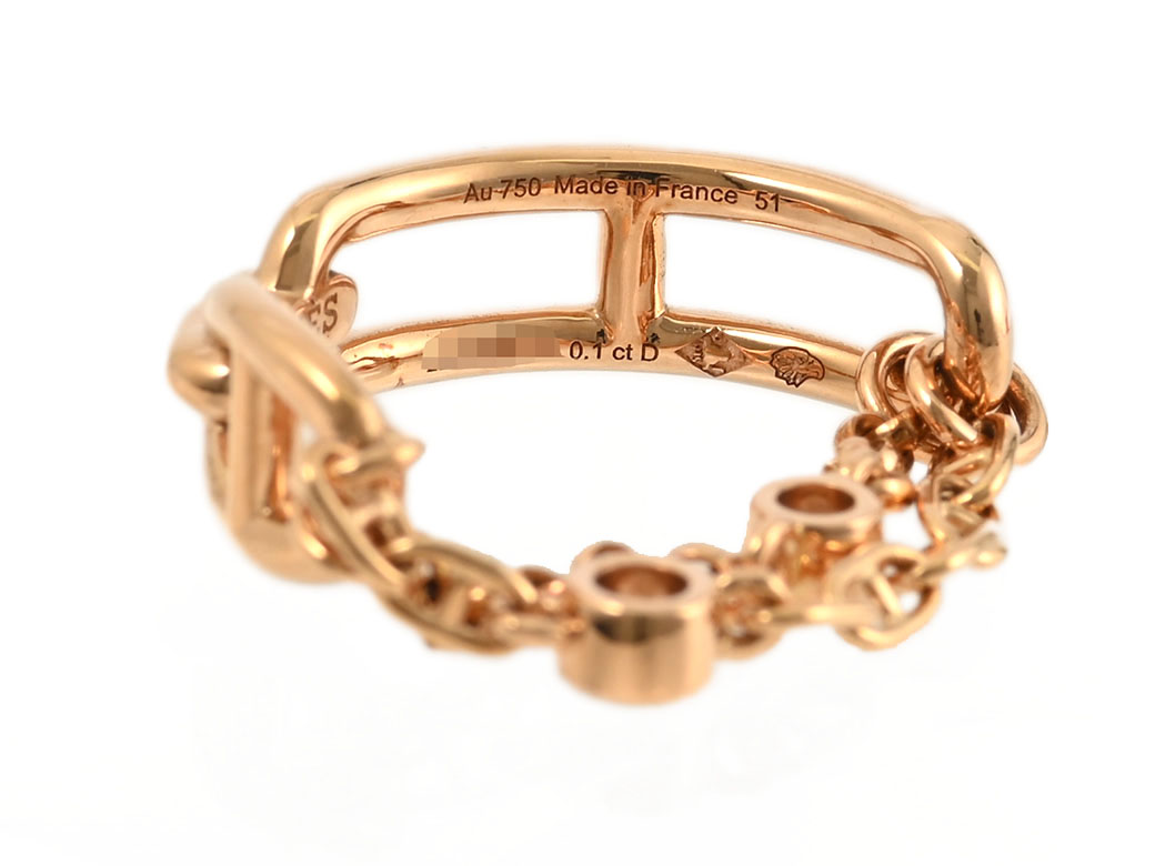 HERMES（エルメス） シェーヌダンクル カオス PM リング 51（11号