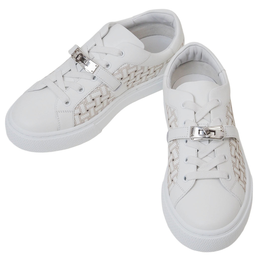 HERMES（エルメス） スニーカー レディース 37 24cm デイ 靴 ホワイト