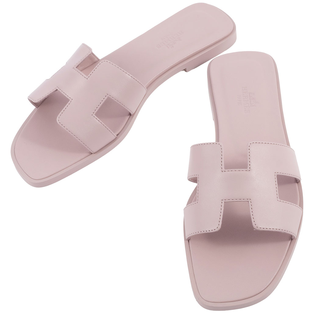 HERMES（エルメス） サンダル オラン 靴 H202230Z カーフ ローズ