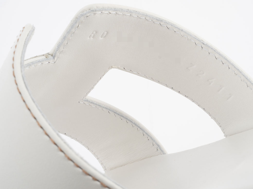 HERMES（エルメス） サンダル オラン 靴 H021056Z ボックスカーフ 白