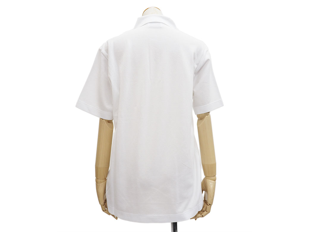 HERMES（エルメス） ポロシャツ ボタン付 H刺繍 白 ホワイト