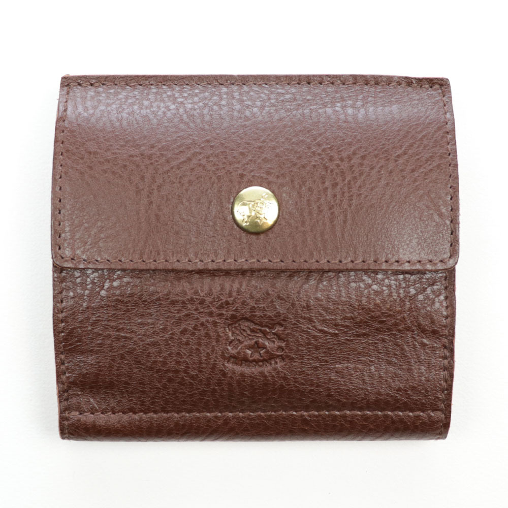 IL BISONTE（イルビゾンテ） 財布 二つ折り ダブルボタン レザー 本革