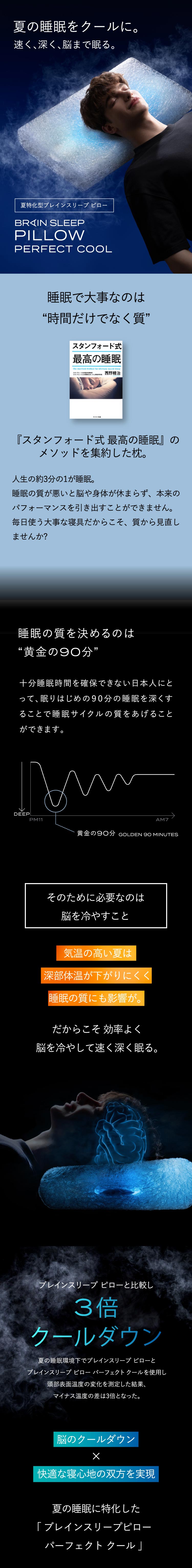 ブレインスリープ 枕 夏用 ピロー パーフェクト クール 枕 まくら