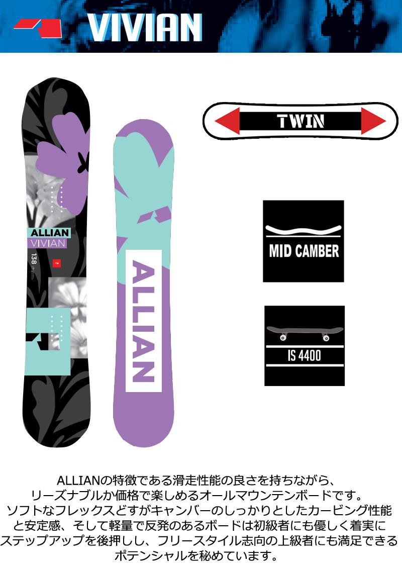 ALLIAN VIVIAN 142＋HEAD FXスノーボードビンディングセット 楽天市場