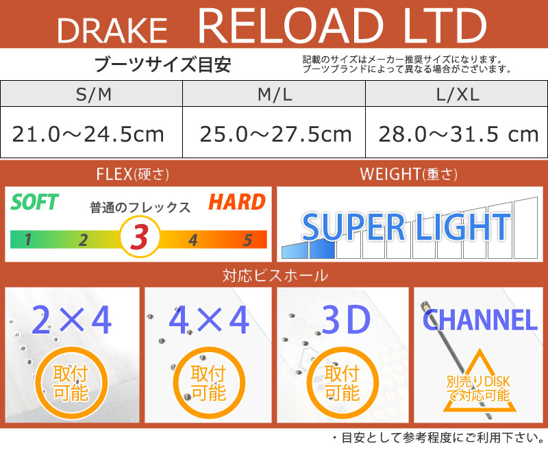 DRAKE（ドレイク） 24-25 DRAKE / ドレイク RELOAD LTD リロード