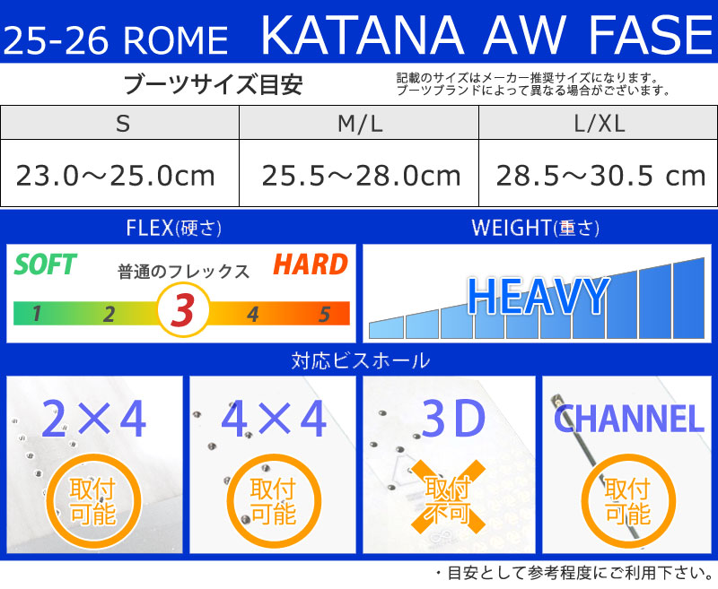 25-26 ROME/ローム KATANE AW FASE カタナフェイズ メンズ レディース