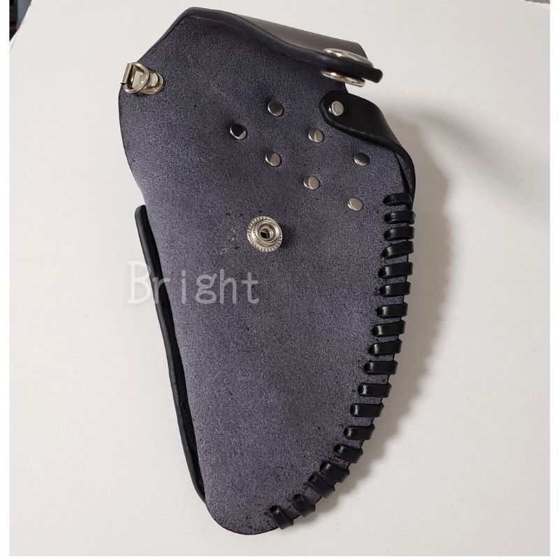 おしゃれ 本革 プロ用 シザーケース 280 ブラック シザー3丁入れ