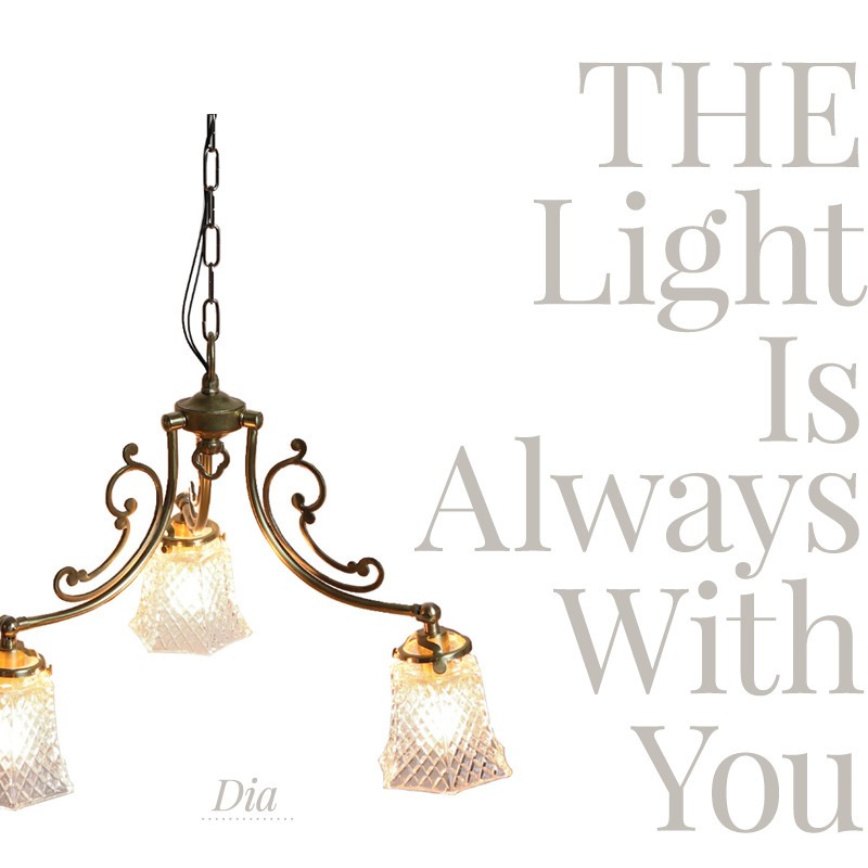 照明 つりさげ シャンデリア 3灯 アンティーク ペンダントライト 吊り