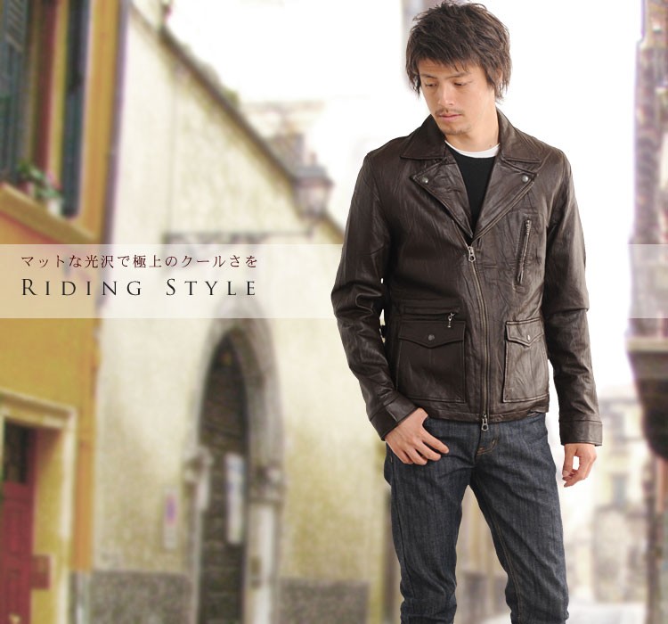 sankyo shokai（三京商会） 【訳あり】 ラムレザー ダブル ライダース