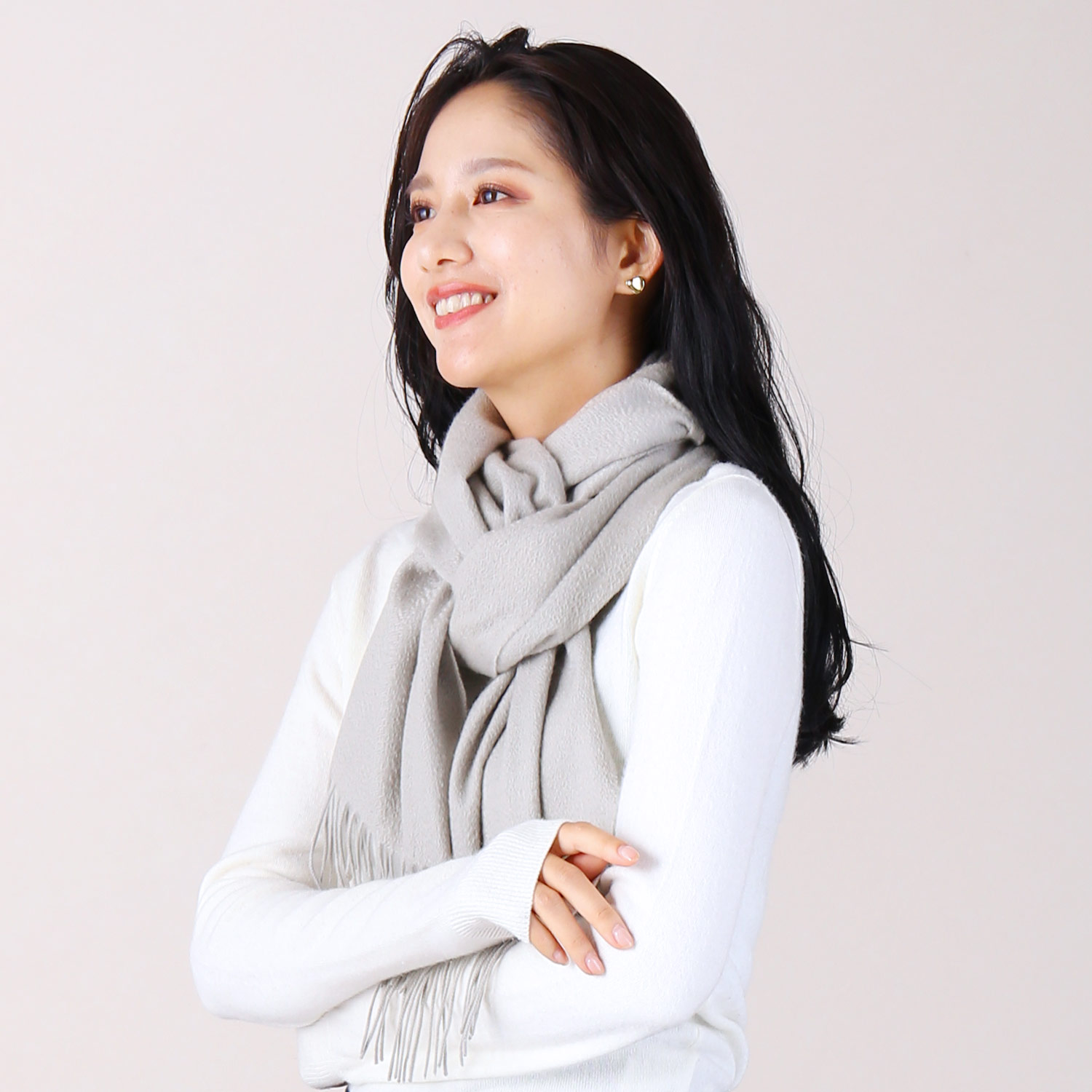 sankyo shokai（三京商会） カシミヤ マフラー 無地 カシミヤ100