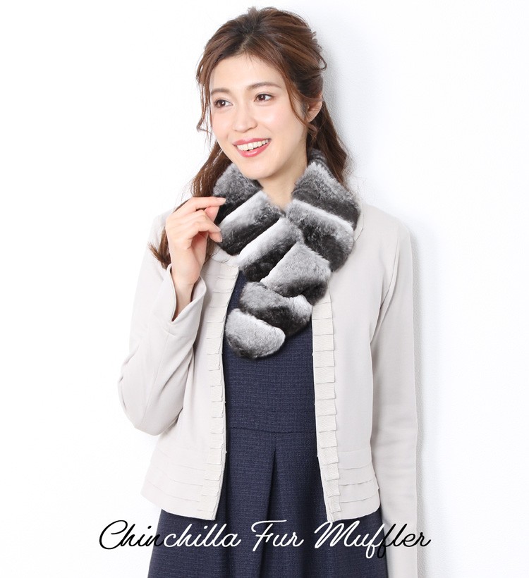 sankyo shokai（三京商会） ［期間限定価格］チンチラ ファー マフラー