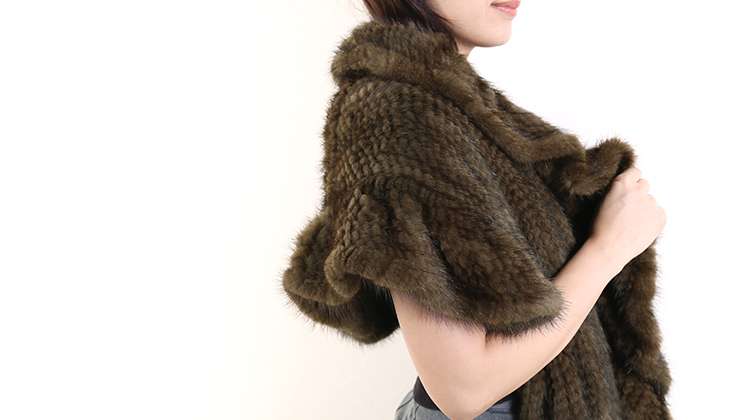 sankyo shokai（三京商会） ［期間限定価格］ミンク ストール 編み込み