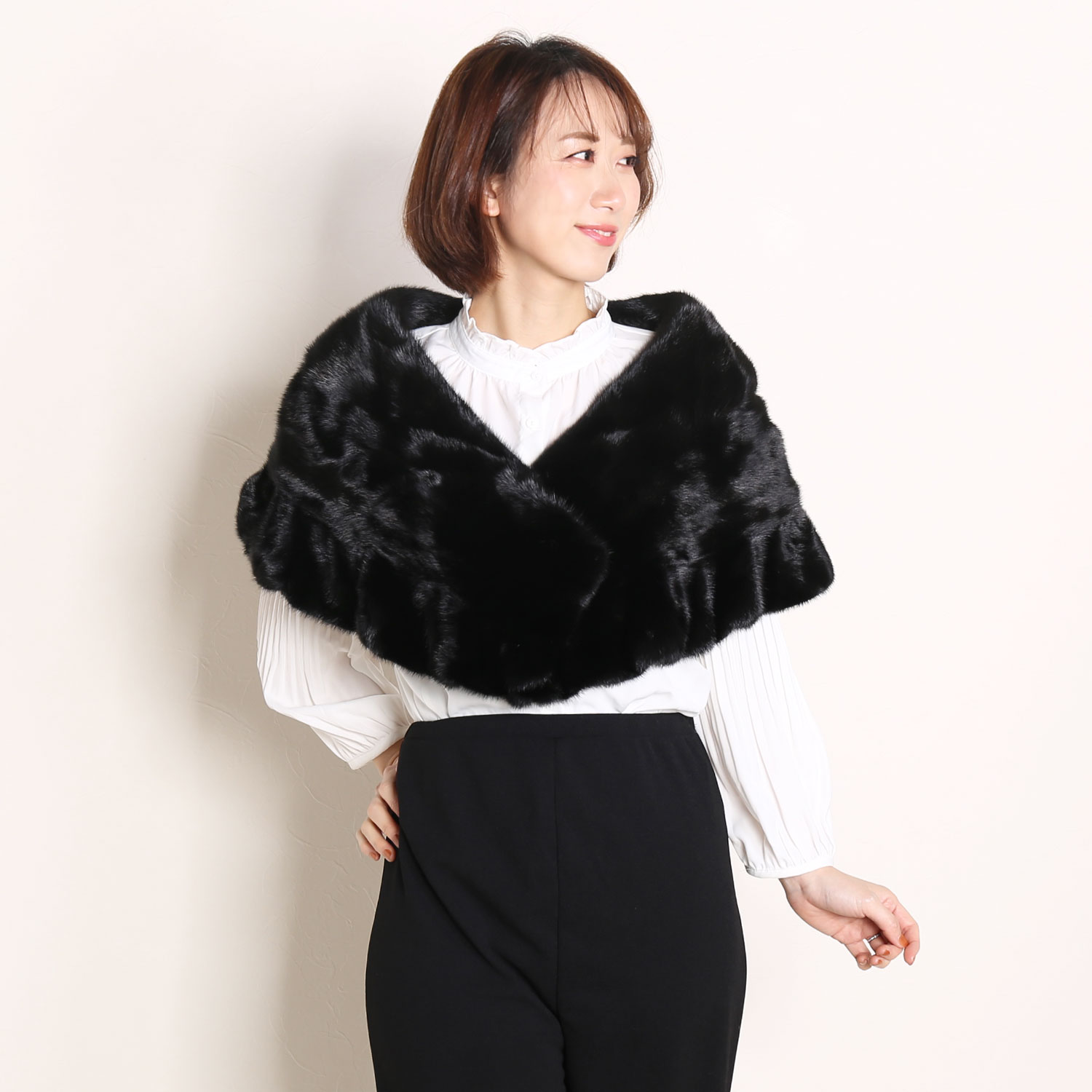 sankyo shokai（三京商会） ［期間限定価格］ミンク ケープ フリル