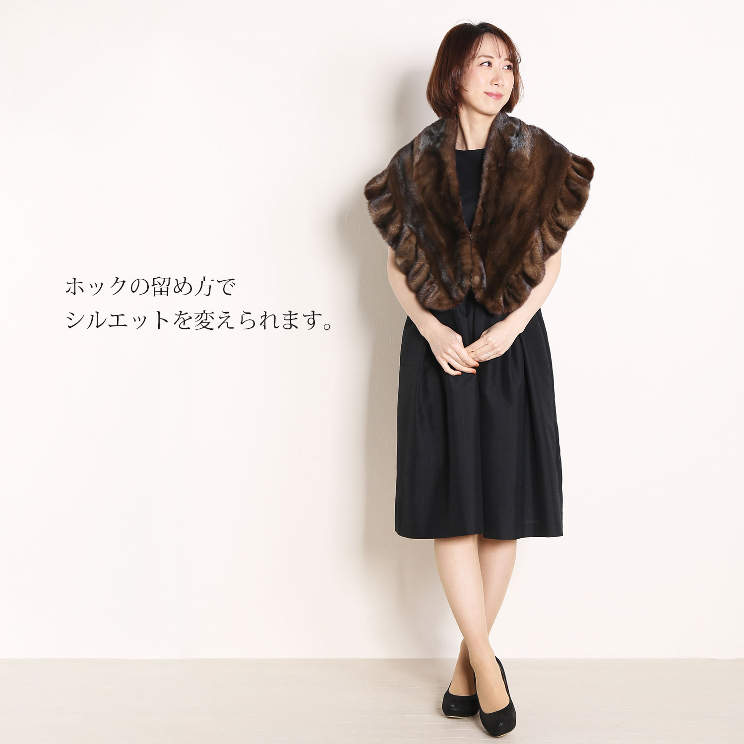 sankyo shokai（三京商会） ［期間限定価格］ミンク ケープ フリル