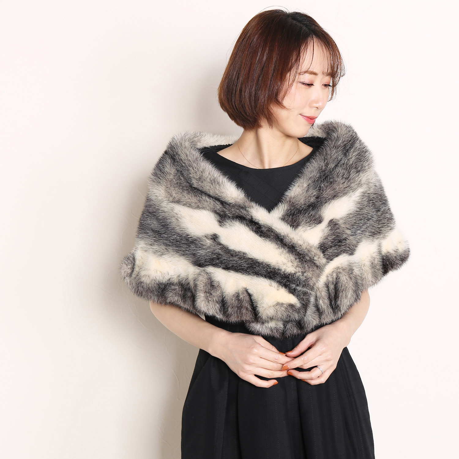 sankyo shokai（三京商会） ［期間限定価格］ミンク ケープ フリル