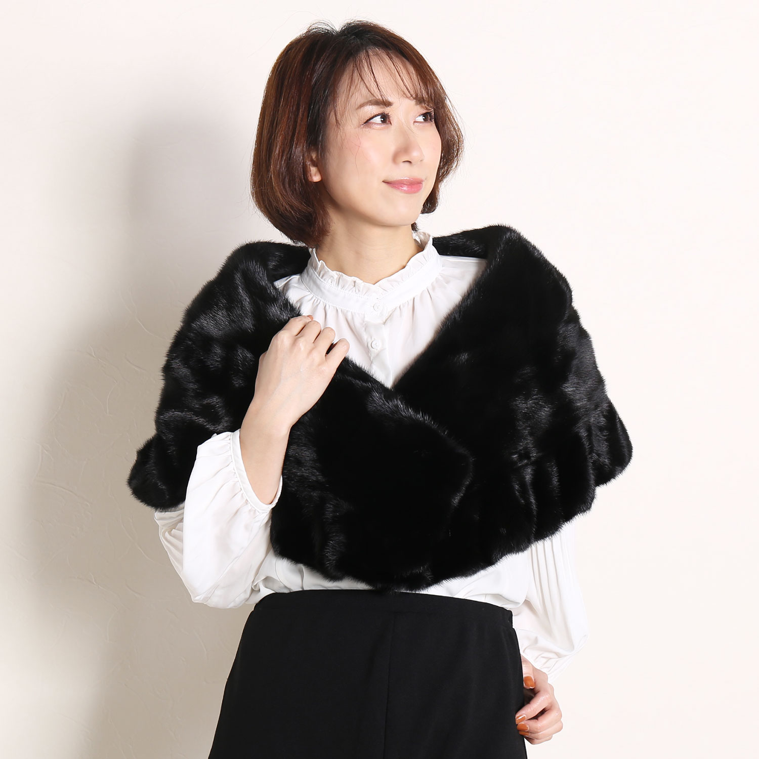 sankyo shokai（三京商会） ［期間限定価格］ミンク ケープ フリル