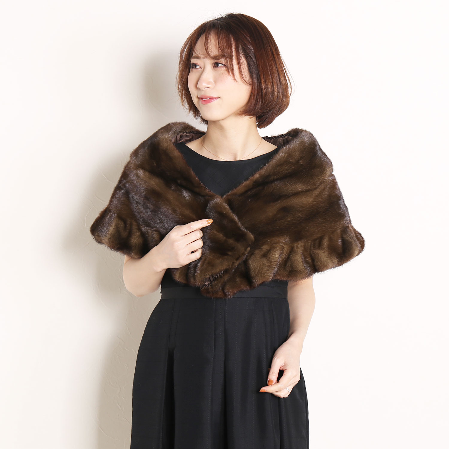 sankyo shokai（三京商会） ［期間限定価格］ミンク ケープ フリル