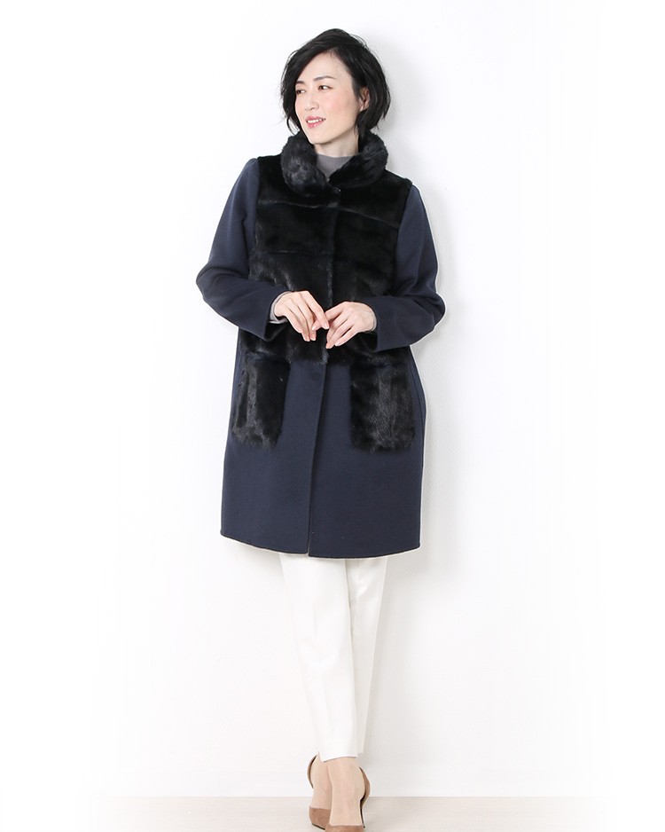 ミスクロエ カシミヤ混 ウールコート クリーニング済 ミスクロエ