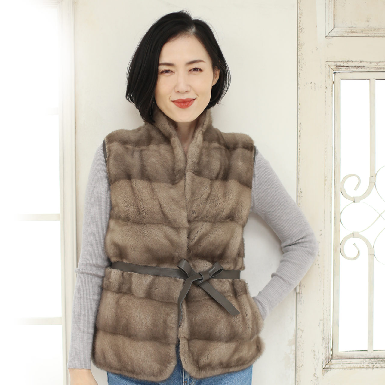 sankyo shokai（三京商会） ［期間限定価格］ミンク ラム革 カシミヤ