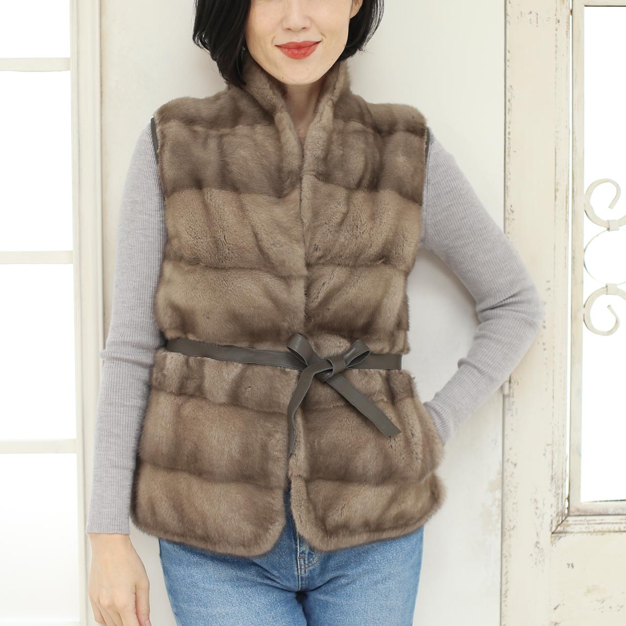 sankyo shokai（三京商会） ［期間限定価格］ミンク ラム革 カシミヤ