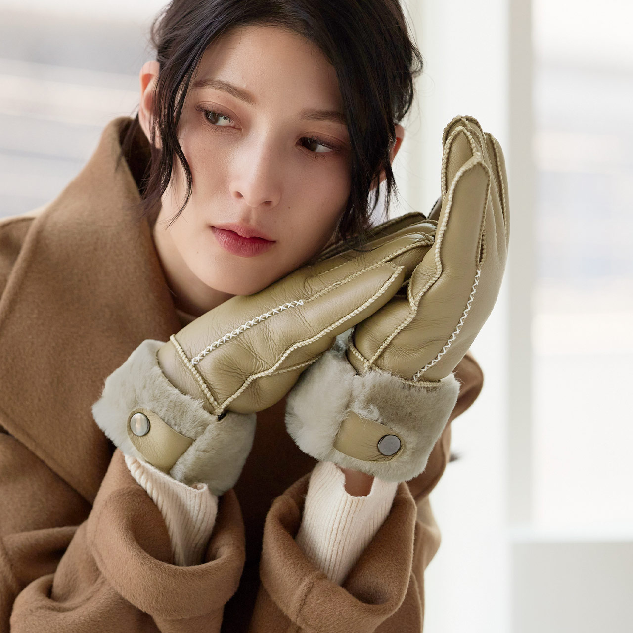 sankyo shokai（三京商会） ［期間限定価格］ムートン グローブ ファー