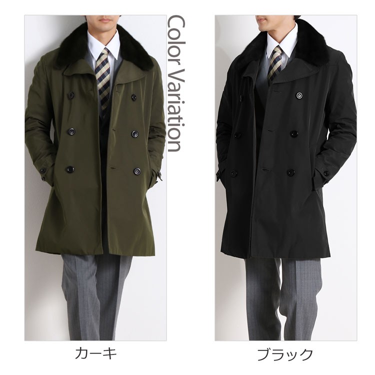 sankyo shokai（三京商会） ［期間限定価格］トレンチコートミンク襟