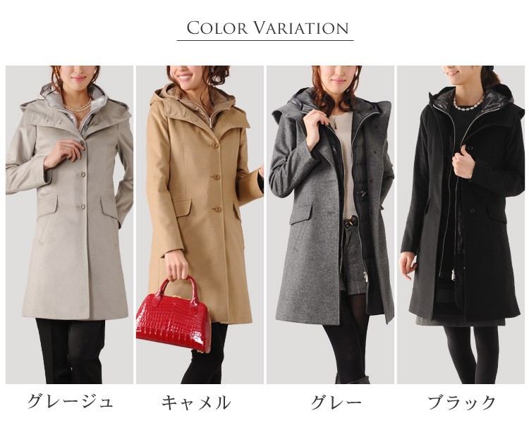 sankyo shokai（三京商会） [10%offクーポン]カシミヤコート フード