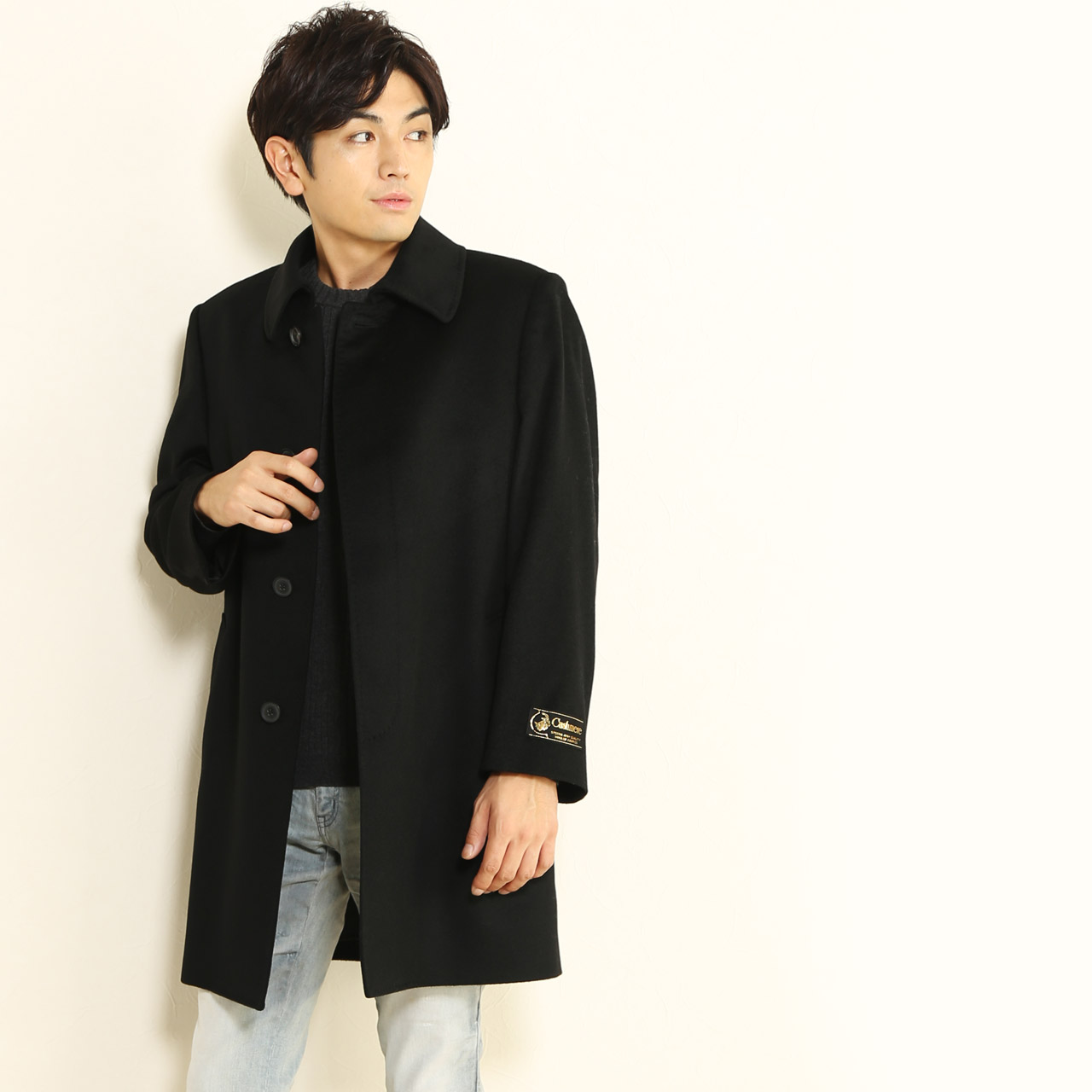 sankyo shokai（三京商会） [10%offクーポン]カシミヤ ステンカラー