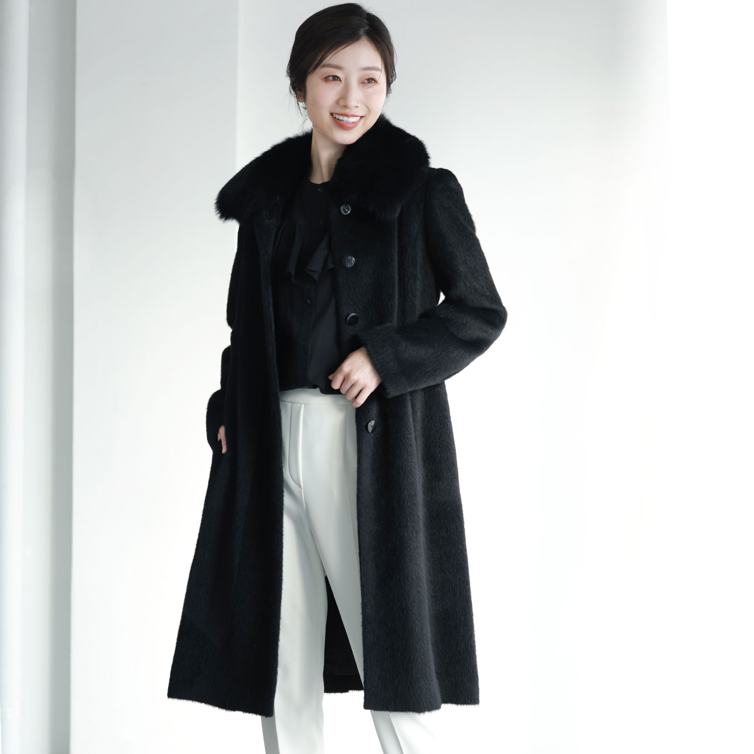 sankyo shokai（三京商会） [10%offクーポン]ロングコート アルパカ