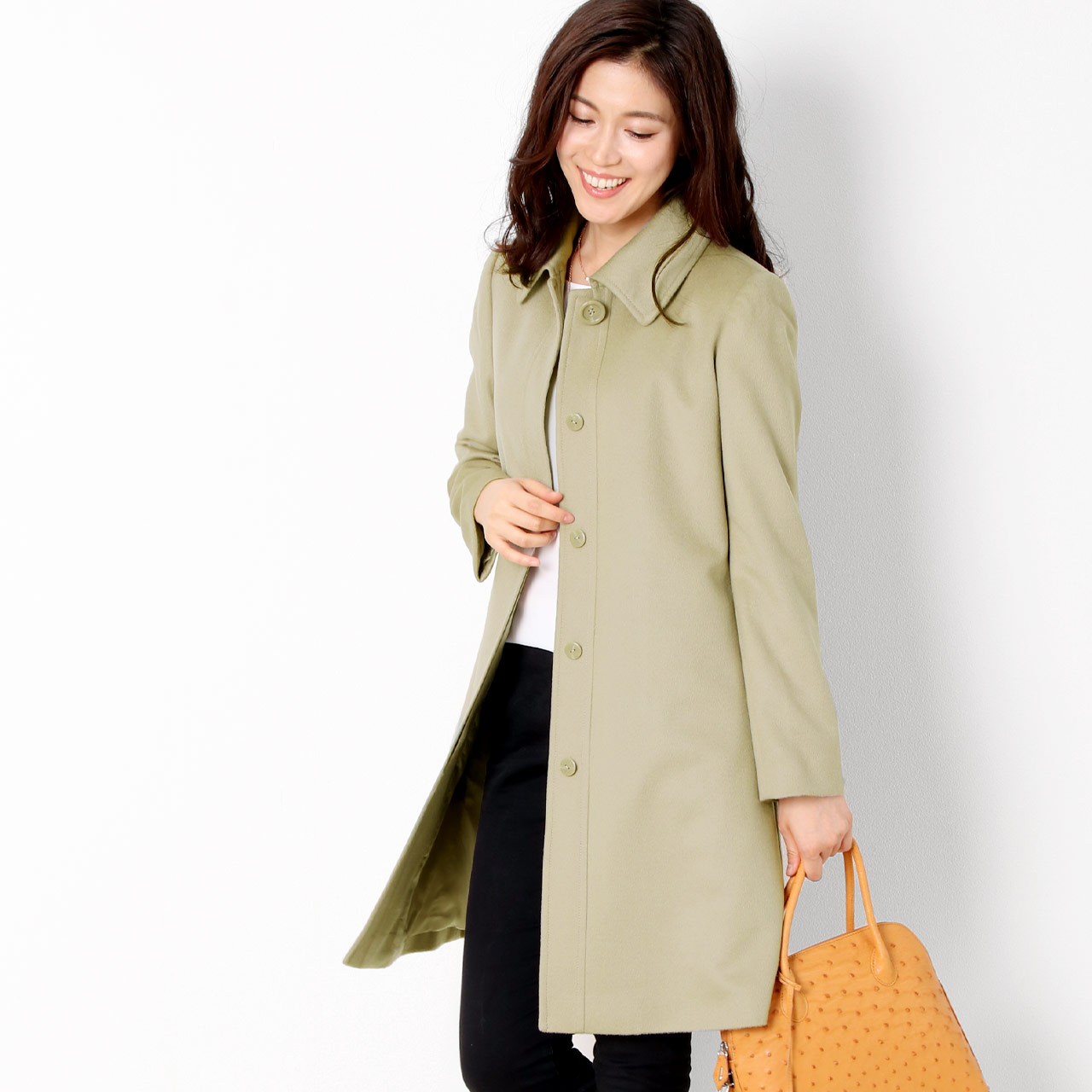 sankyo shokai（三京商会） カシミヤ コート 100% ステンカラーコート