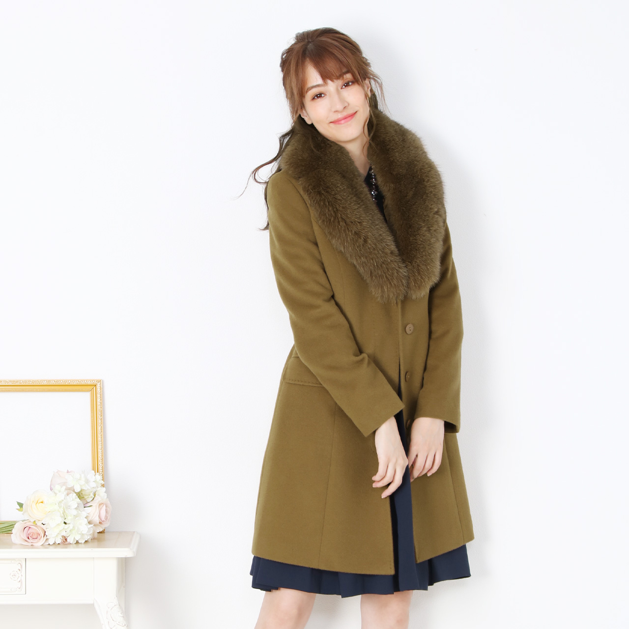 Filomo（フィローモ） カシミヤ ブレンド ウール コート フォックス