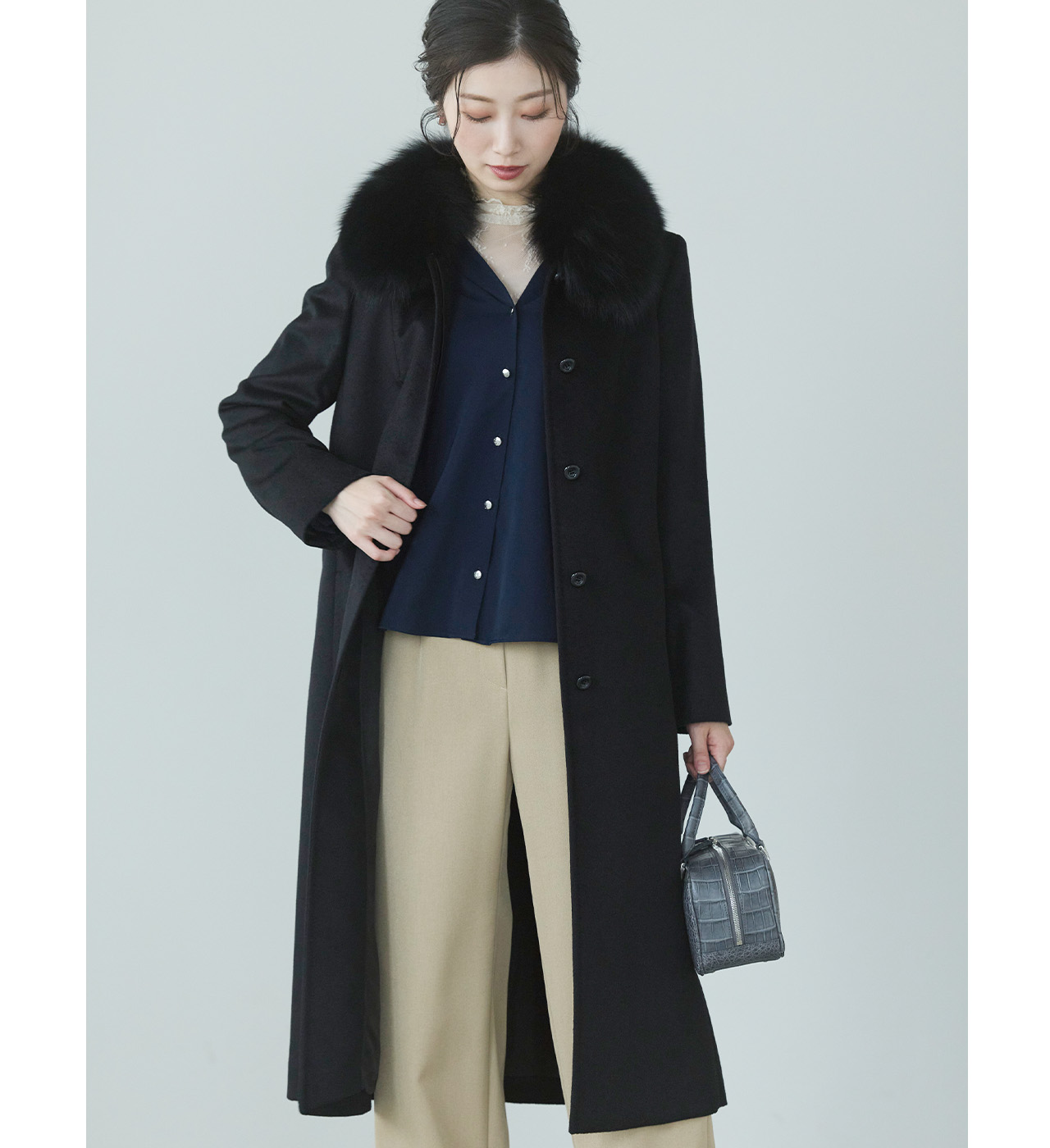 sankyo shokai（三京商会） [10%offクーポン]カシミヤ ロング コート