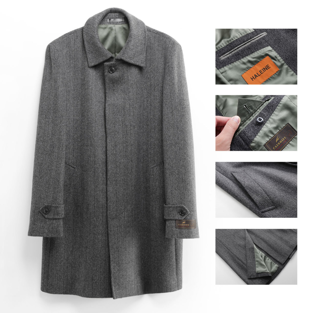 HALEINE（アレンヌ） [10%offクーポン]ステンカラーコート メンズ