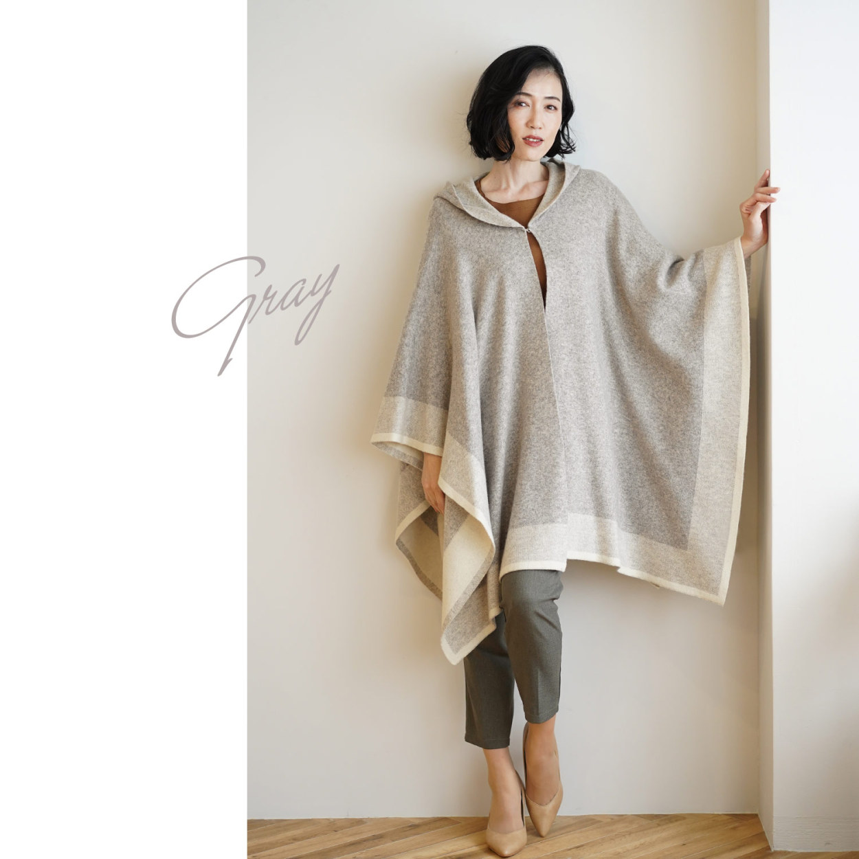 Filomo（フィローモ） [10%offクーポン]ケープ ニット ポンチョ コート