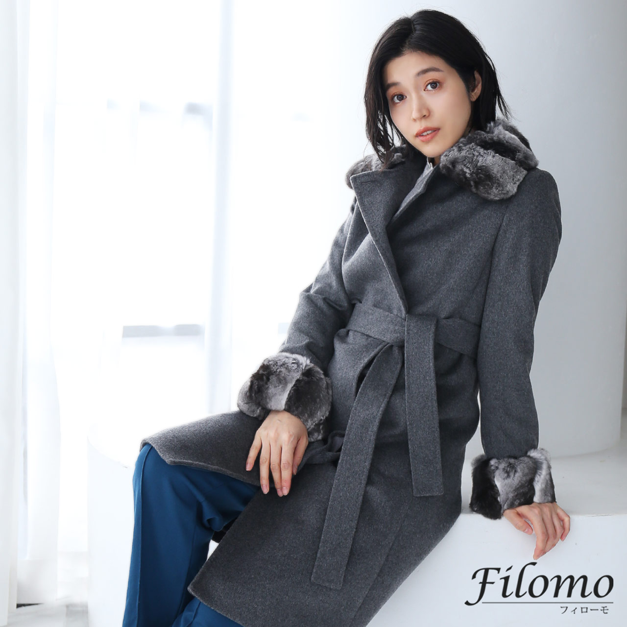 sankyo shokai（三京商会） カシミヤ コート チンチラ レディース