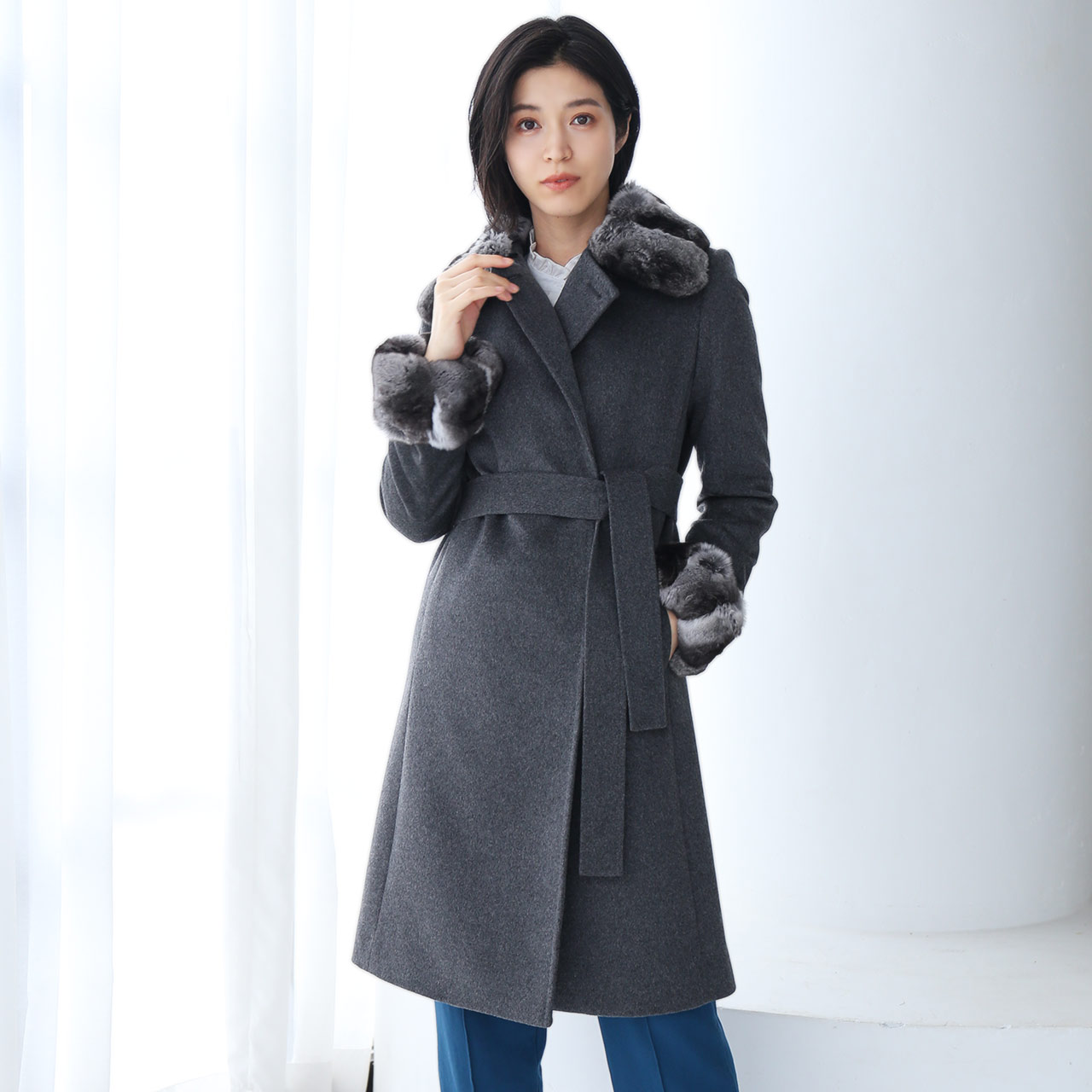 sankyo shokai（三京商会） カシミヤ コート チンチラ レディース