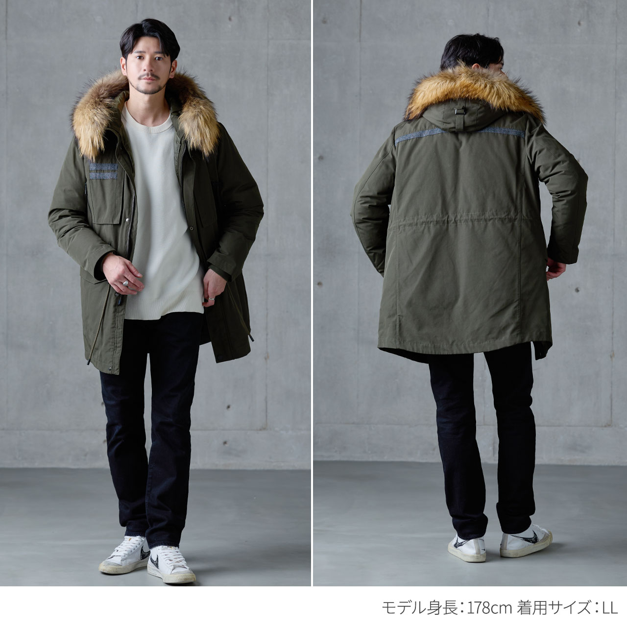 Filomo（フィローモ） モッズコート メンズ ダウンライナー 冬 黒