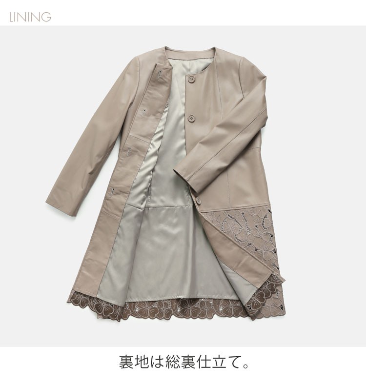 sankyo shokai（三京商会） [28h限定10%off]ラムレザー ノーカラー