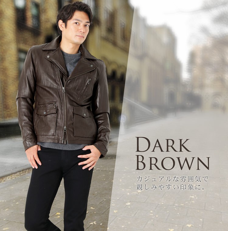 sankyo shokai（三京商会） [5%offクーポン]ラムレザー ライダース